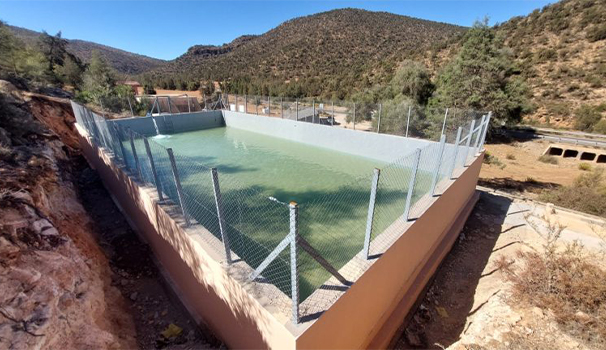 Bassin d&rsquo;irrigation aménagé à Tafoughalt (Province de Berkane)